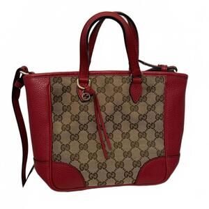 Authentic Gucci Monogram Bree Small Tote w/ Crossbody Strap